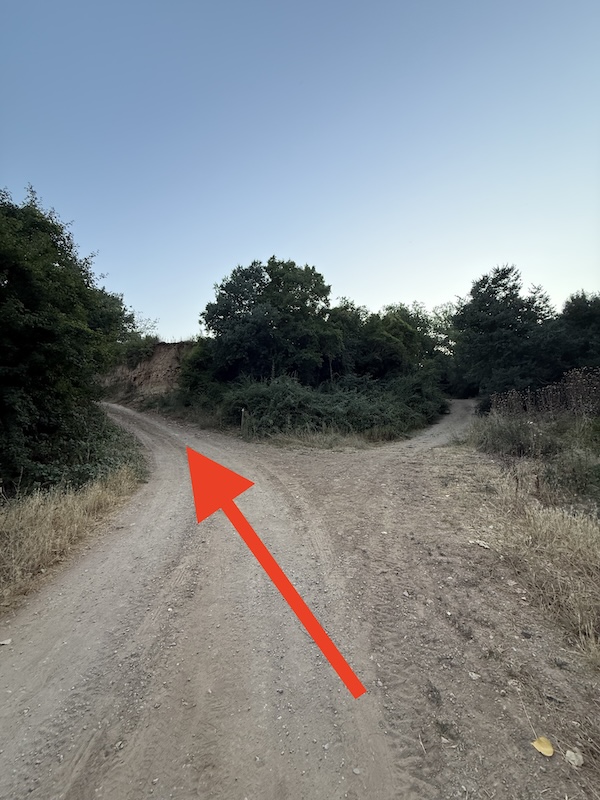 Foto-pista del Pont d'en Rosell cap a la Masia de Magí