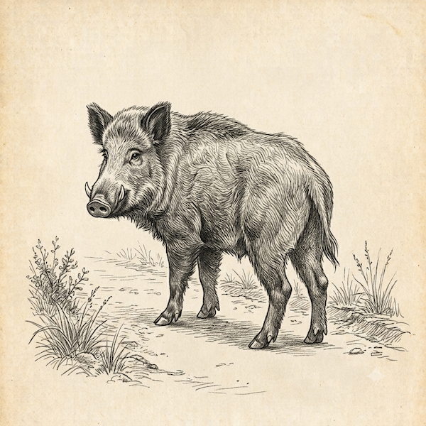 Dibuix d'un senglar